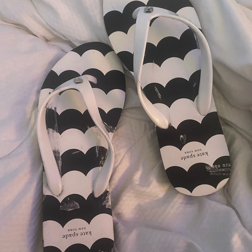 Kate Spade Black and White Sandals